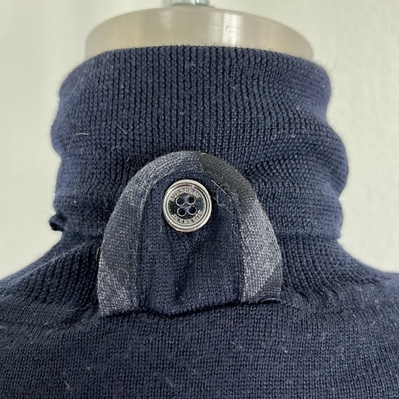 Burberry Merino Knit Piped Nova Check Turtleneck Sweater - Picture 7 of 12